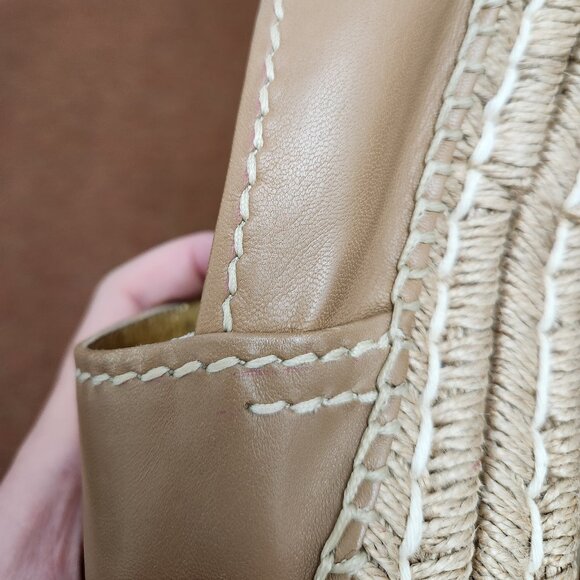 Prada Leather Espadrille Platform Open Toe Shoe - Picture 5 of 11